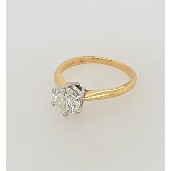 Pre Owned 18ct Diamond Solitaire Ring ZB139